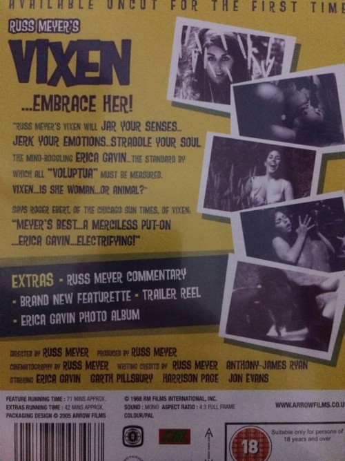 Vixen (1969) USA single cover