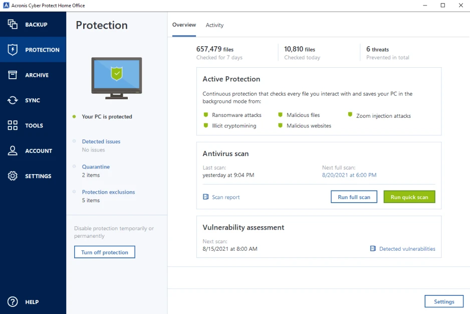 Acronis Cyber Protect Home Office 2020 Build 38600 Multilingual | Full Version